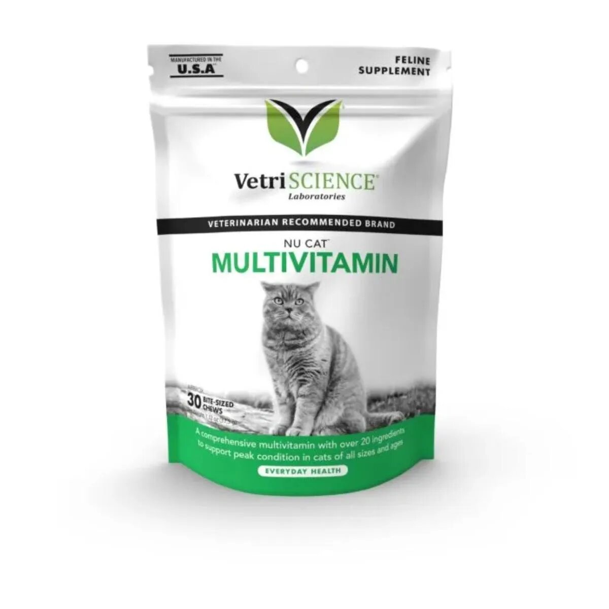 VETRISCIENCE 27+ Active Health multivitamine pisici comprimate masticabile VETRI SCIENCE Nu-Cat Bite-sized Chews multivitamine pisici 30cpr masticabile