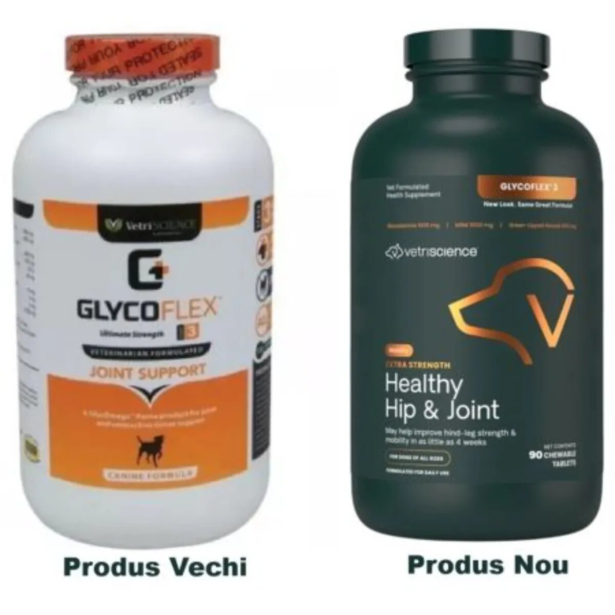 VETRISCIENCE Extra Strength Healthy Hip & Joint (Glycoflex stage3) supliment sistem articular câini comprimate masticabile Extra Strength Healthy Hip & Joint (Glycoflex stage3) XS-XL supliment sistem articular câini flacon 90 comprimat