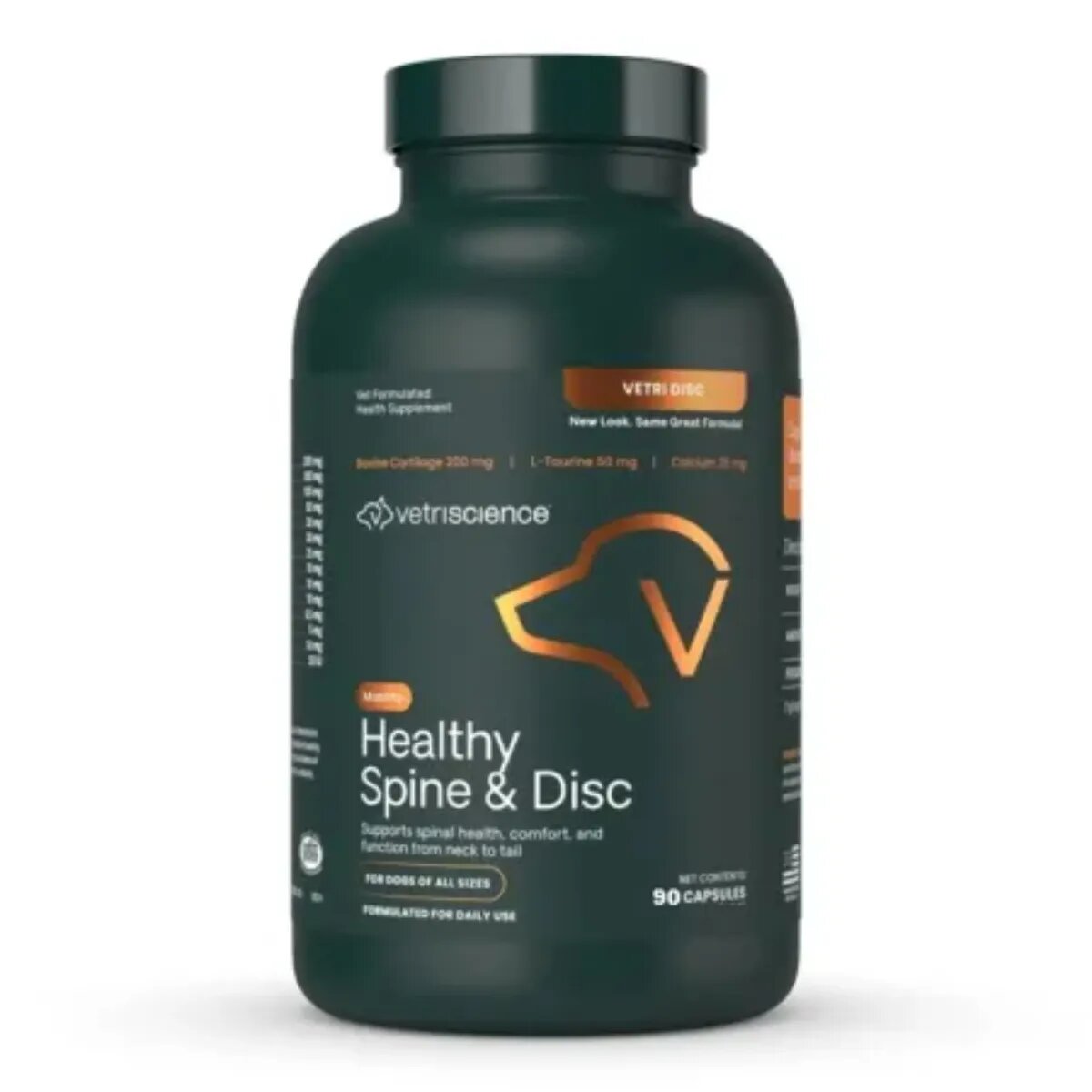 VETRISCIENCE Healthy Spine & Disc supliment sistem osos câini capsule Healthy Spine & Disc XS-XL supliment sistem osos câini flacon 90 capsule