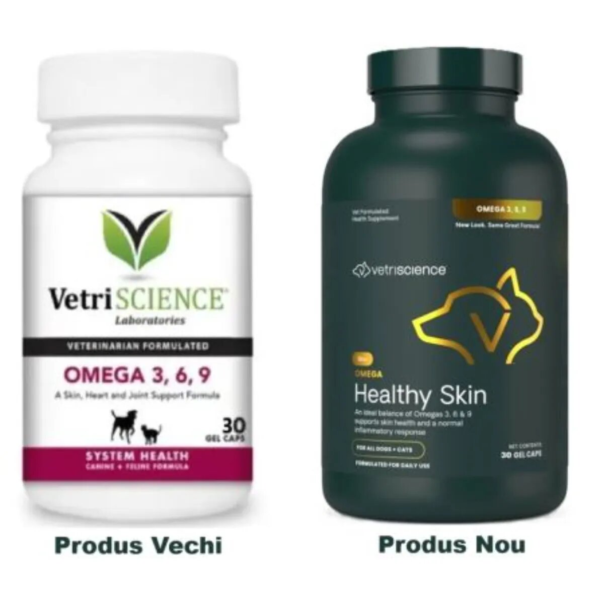 VETRISCIENCE Omega Healthy Skin supliment piele & blană câini capsule Omega Healthy Skin XS-XL supliment piele & blană câini flacon 30 capsule
