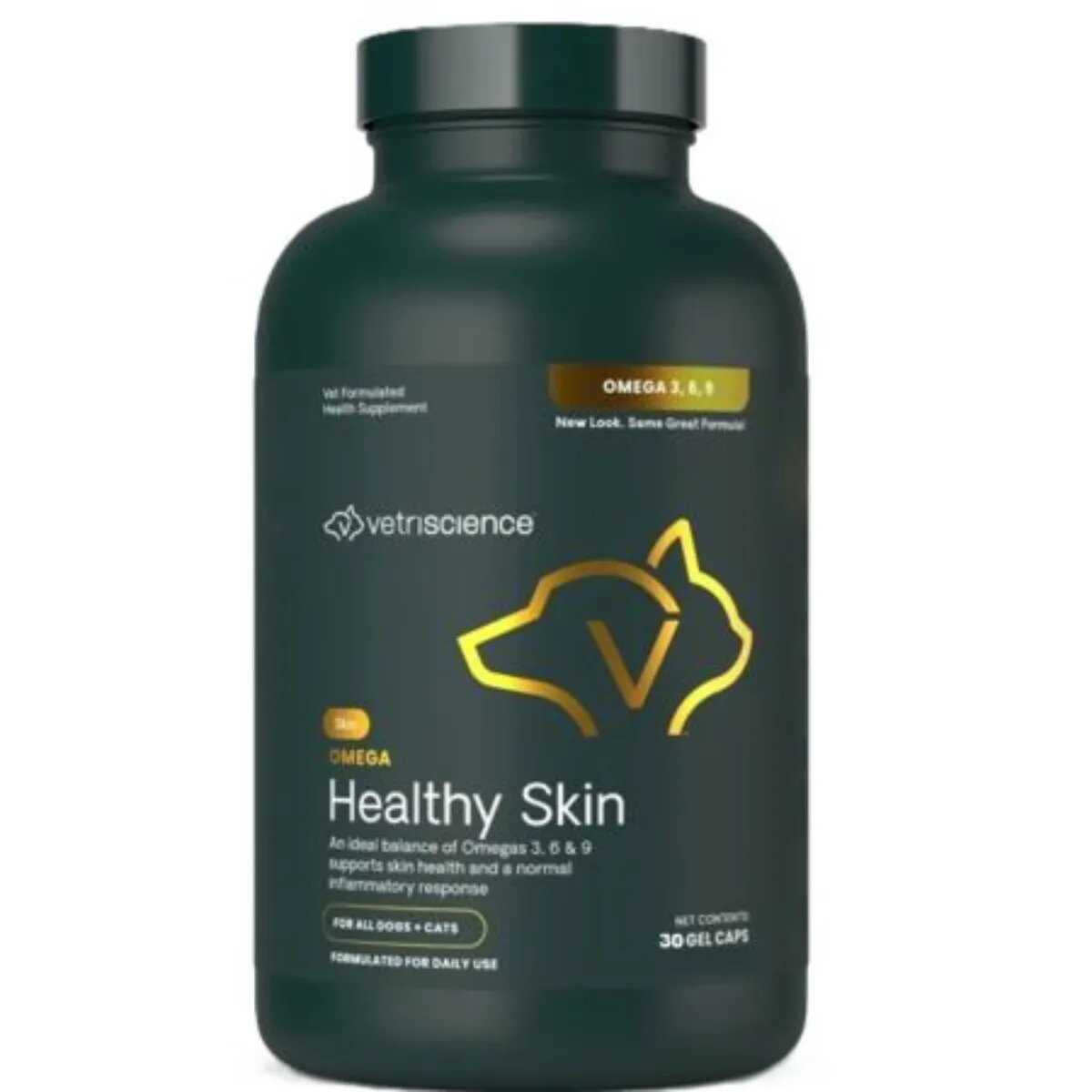 VETRISCIENCE Omega Healthy Skin supliment piele & blană câini capsule Omega Healthy Skin XS-XL supliment piele & blană câini flacon 30 capsule