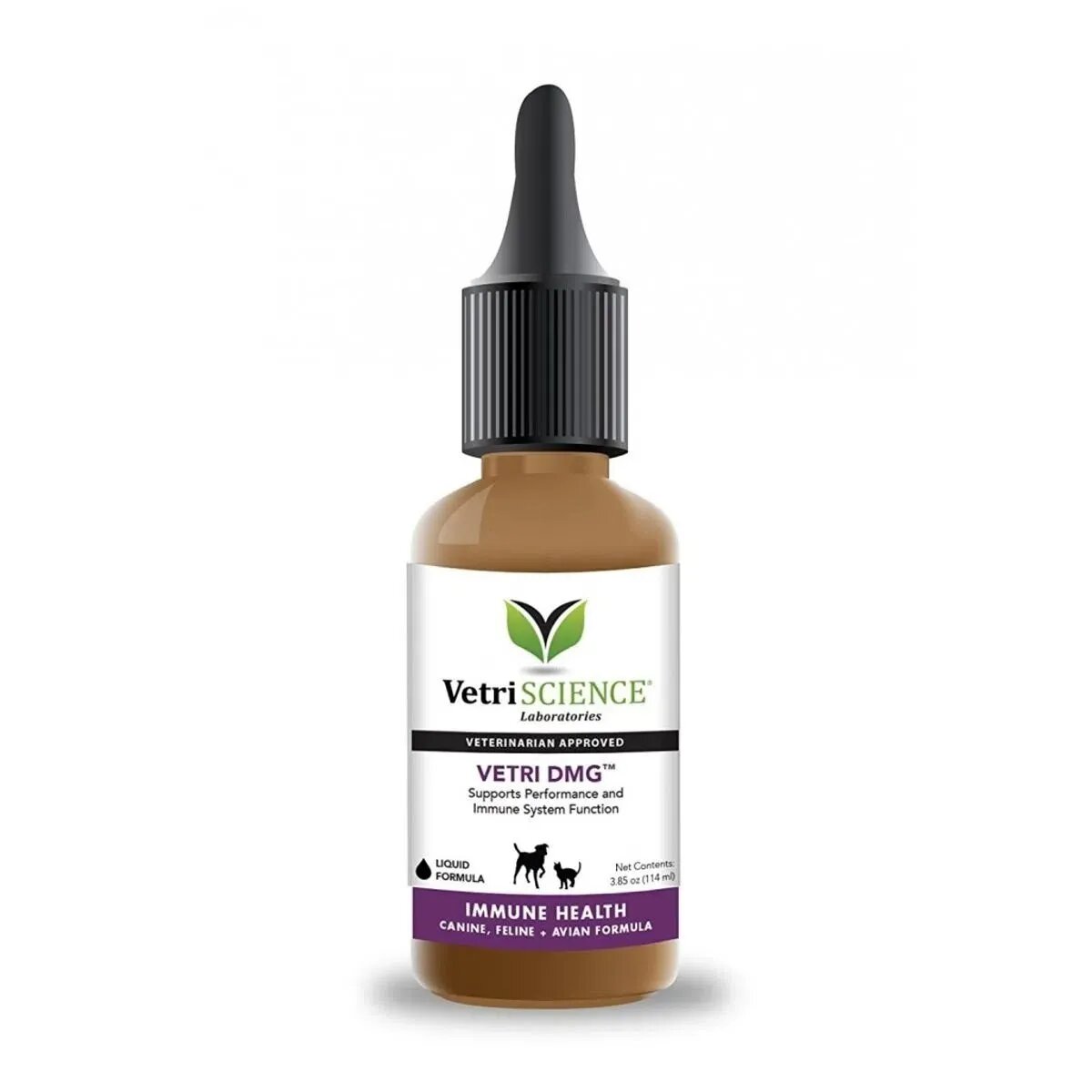 VETRISCIENCE Vetri DMG supliment sistem imunitar câini suspensie orală Vetri DMG XS-XL supliment sistem imunitar câini flacon 114ml suspensie orală
