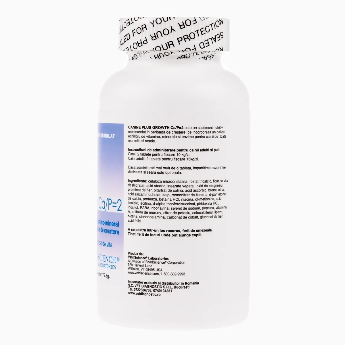 VETRISCIENCE VETRI SCIENCE Canine Plus Growth Ca/P suplimente creștere și vitalitate câini 45tbl masticabile