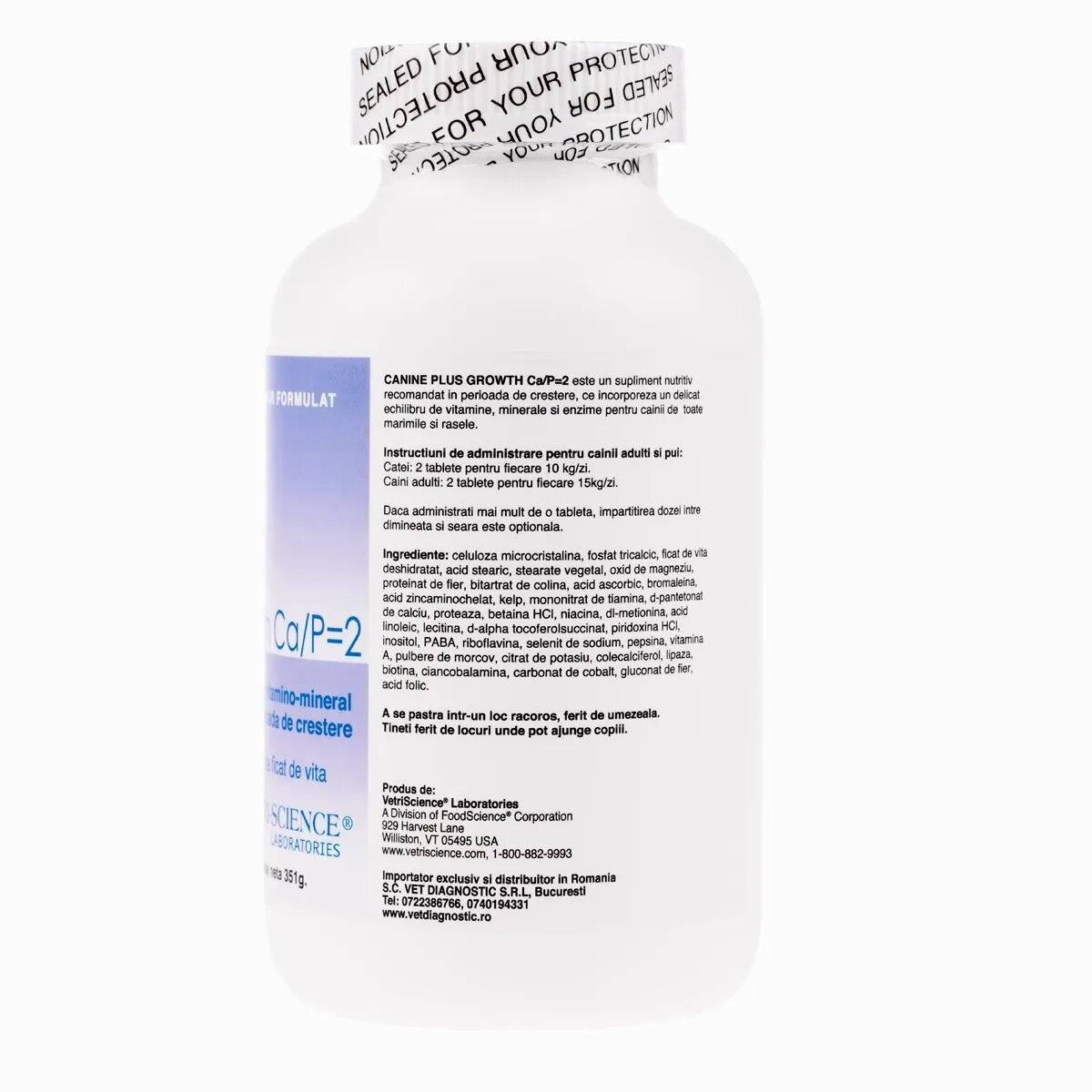 VETRISCIENCE VETRI SCIENCE Canine Plus Growth Ca/P suplimente creștere și vitalitate câini 90tbl masticabile