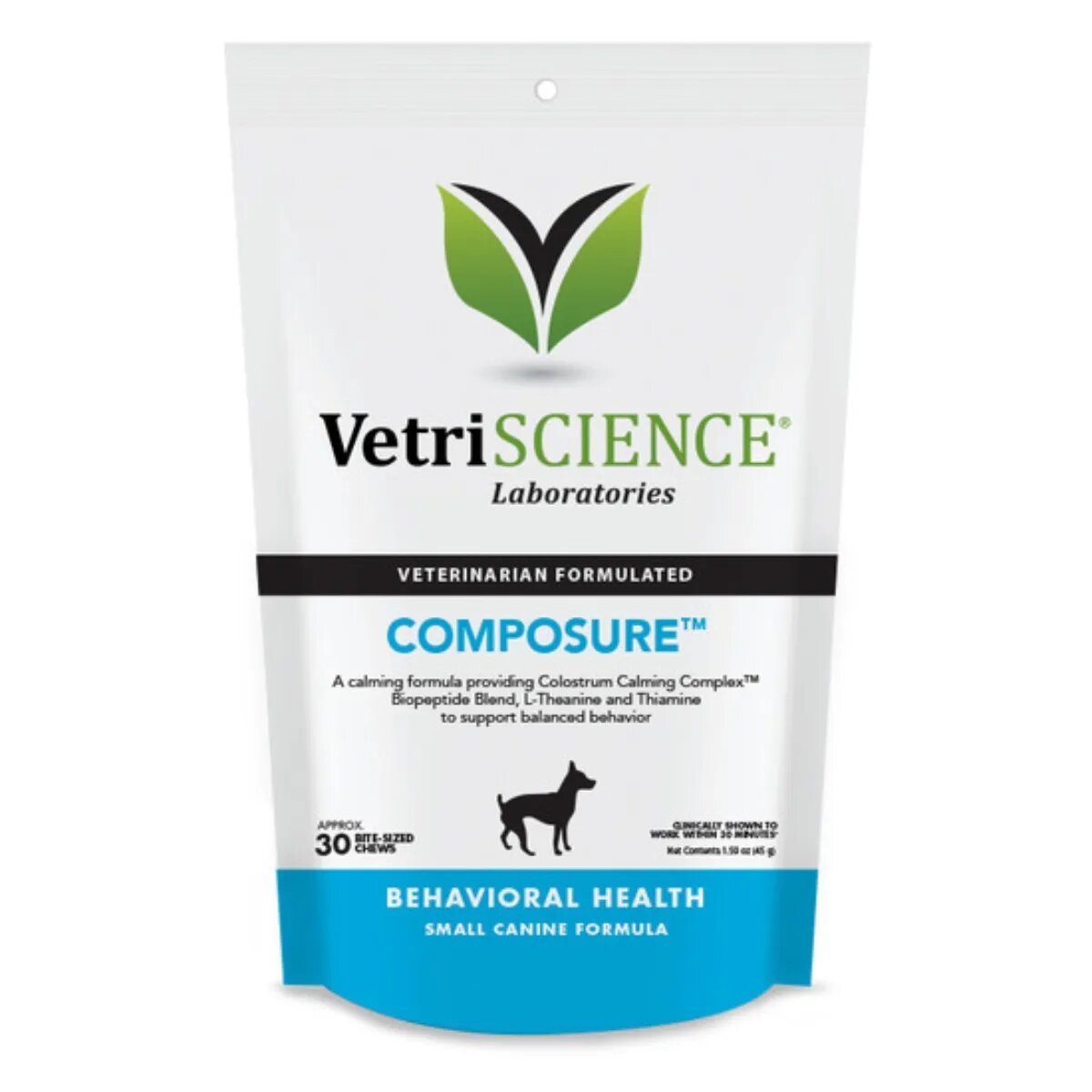 VETRISCIENCE VETRI SCIENCE Composure Small Dog Bite-sized Chews suplimente calmante câini 30cpr masticabile
