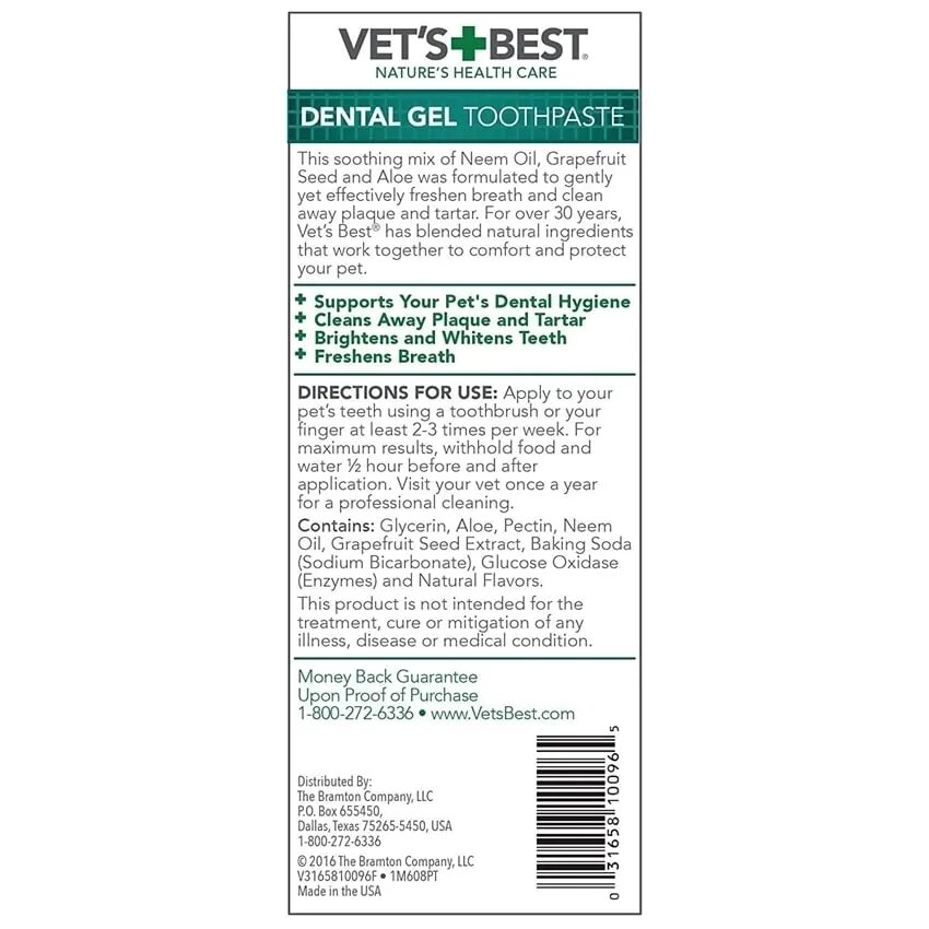 Vet's Best Supliment Nutritiv pentru Caini Gel Dental Care 100 g