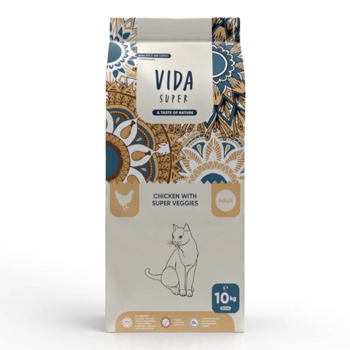 VIDA SUPER Pui și Legume hrană uscată pisici 10kg