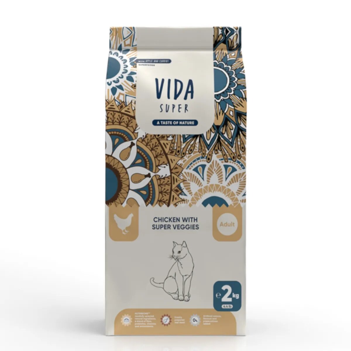 VIDA SUPER Pui și Legume hrană uscată pisici 2kg
