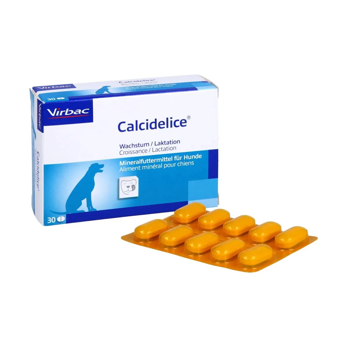 Virbac Calcidelice supliment sistem osos sistem articular câini junior comprimate Calcidelice XS-XL supliment sistem osos sistem articular câini junior blister 30 comprimate