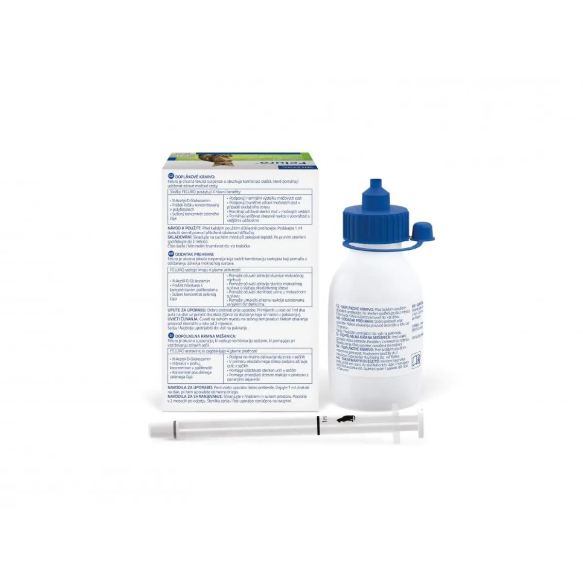 Virbac Feluro supliment sistem urinar pisici suspensie orală Feluro supliment sistem urinar pisici flacon cu aplicator 60ml suspensie orală