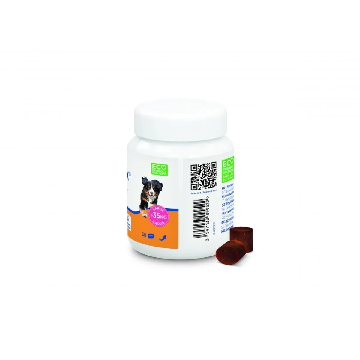 Virbac Movoflex Soft Chews (peste 35kg) supliment sistem articular câini comprimate masticabile Movoflex Soft Chews (peste 35kg) L-XL supliment sistem articular câini flacon 30 comprimate masticabile