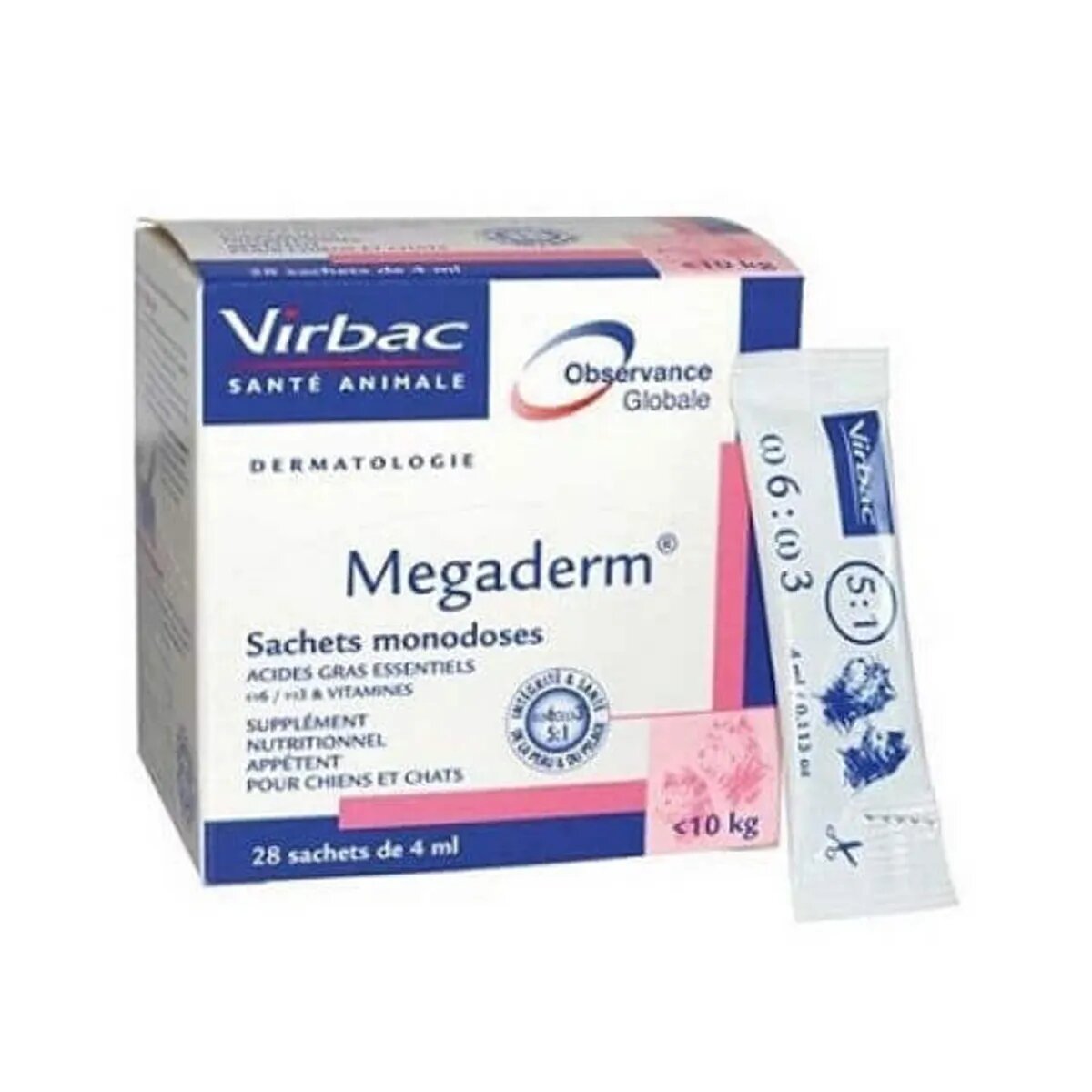 Virbac Supliment Alimentar Megaderm 4 ml 28 de pliculete