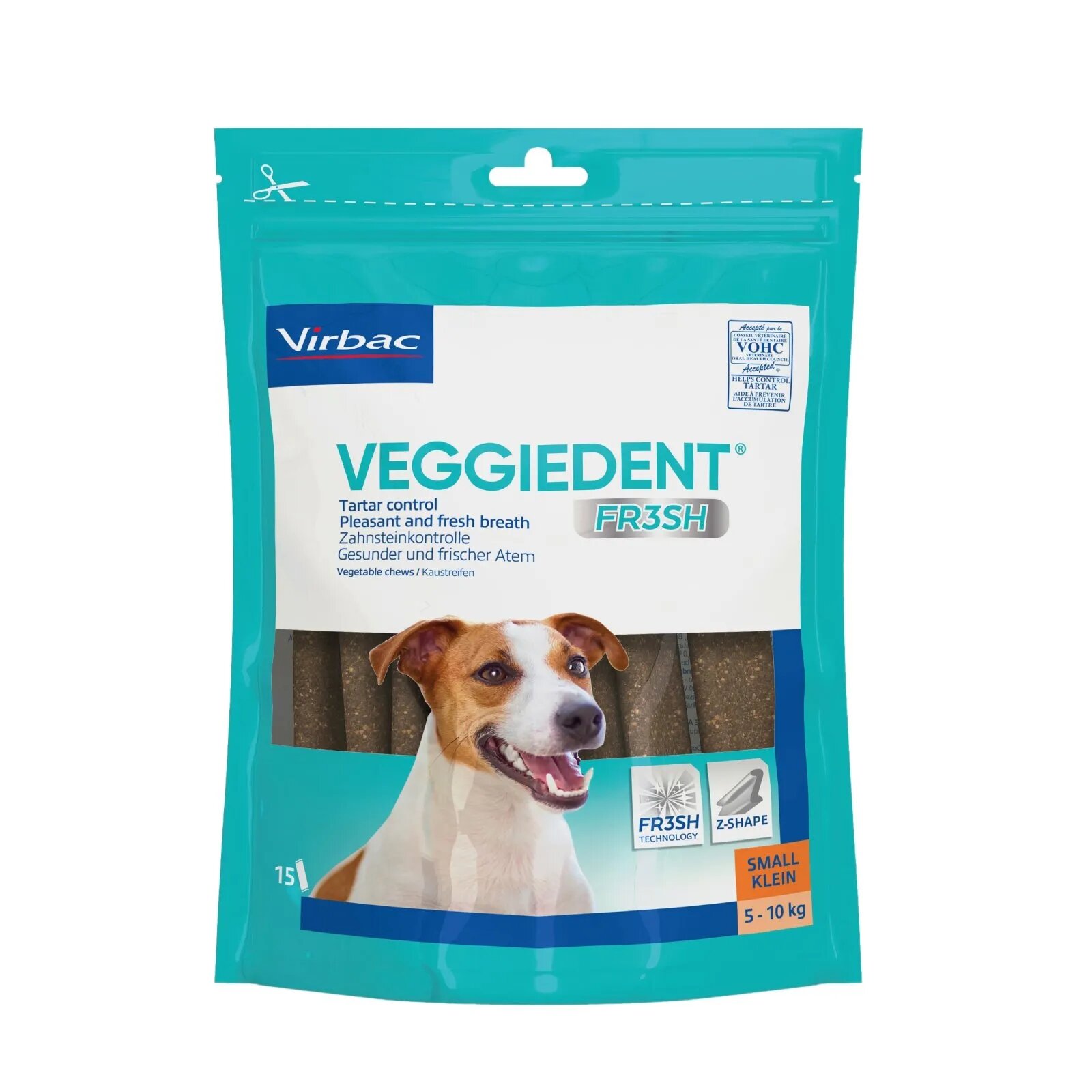 Virbac Veggiedent Dental Chew FR3SH Veggiedent Dental Chew FR3SH S (5-10 kg) 15 buc