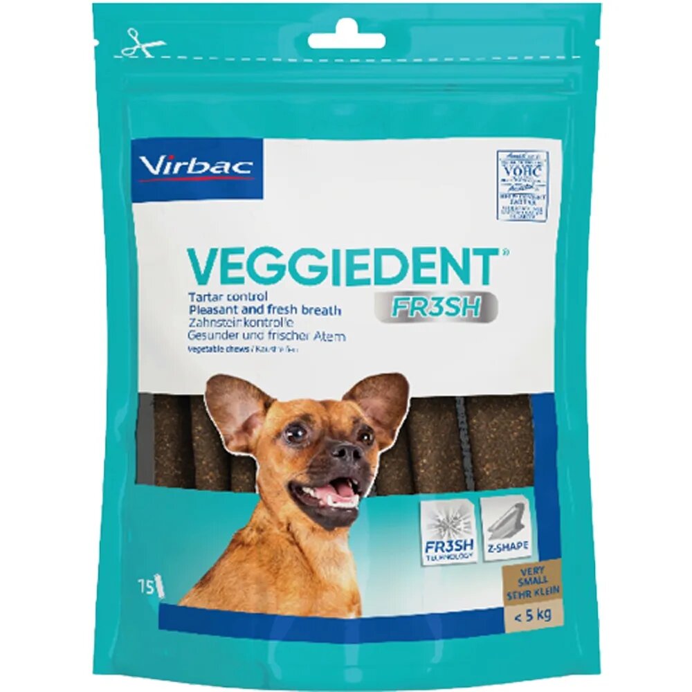 Virbac Veggiedent Dental Chew FR3SH Veggiedent Dental Chew FR3SH XS (<5 kg) 15 buc