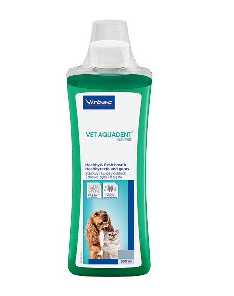 Virbac Vet Aquadent apă de gură câini și pisici anti-tartru împrospătarea respirației flacon 250ml
