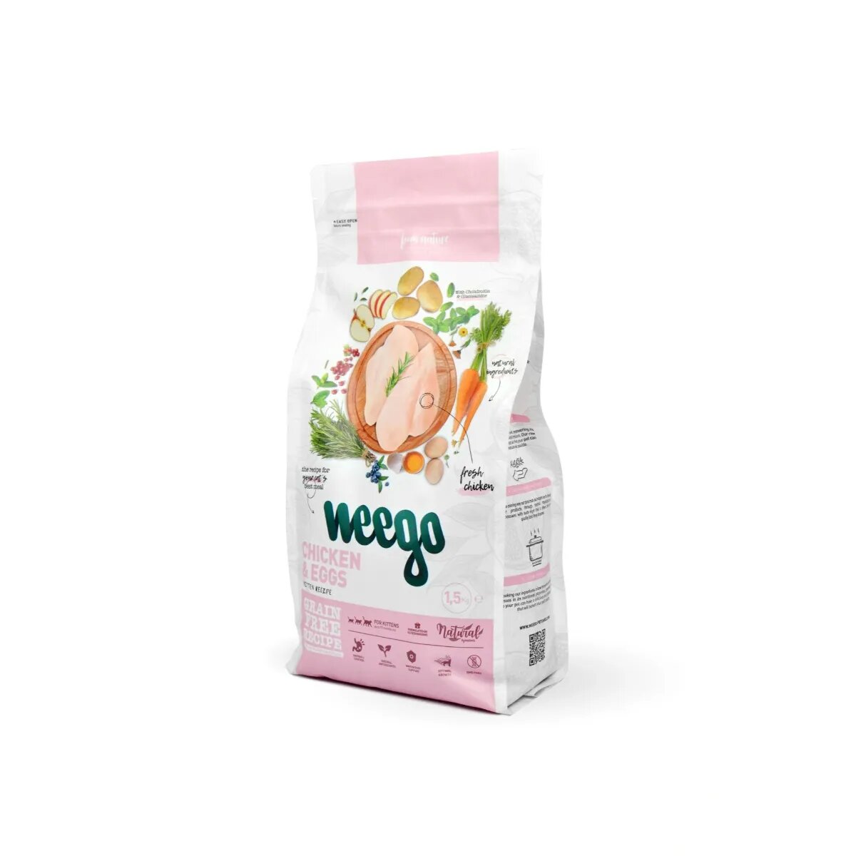 WEEGO Kitten Pui și Ou hrană uscată fără cereale pisici junior 1.5kg
