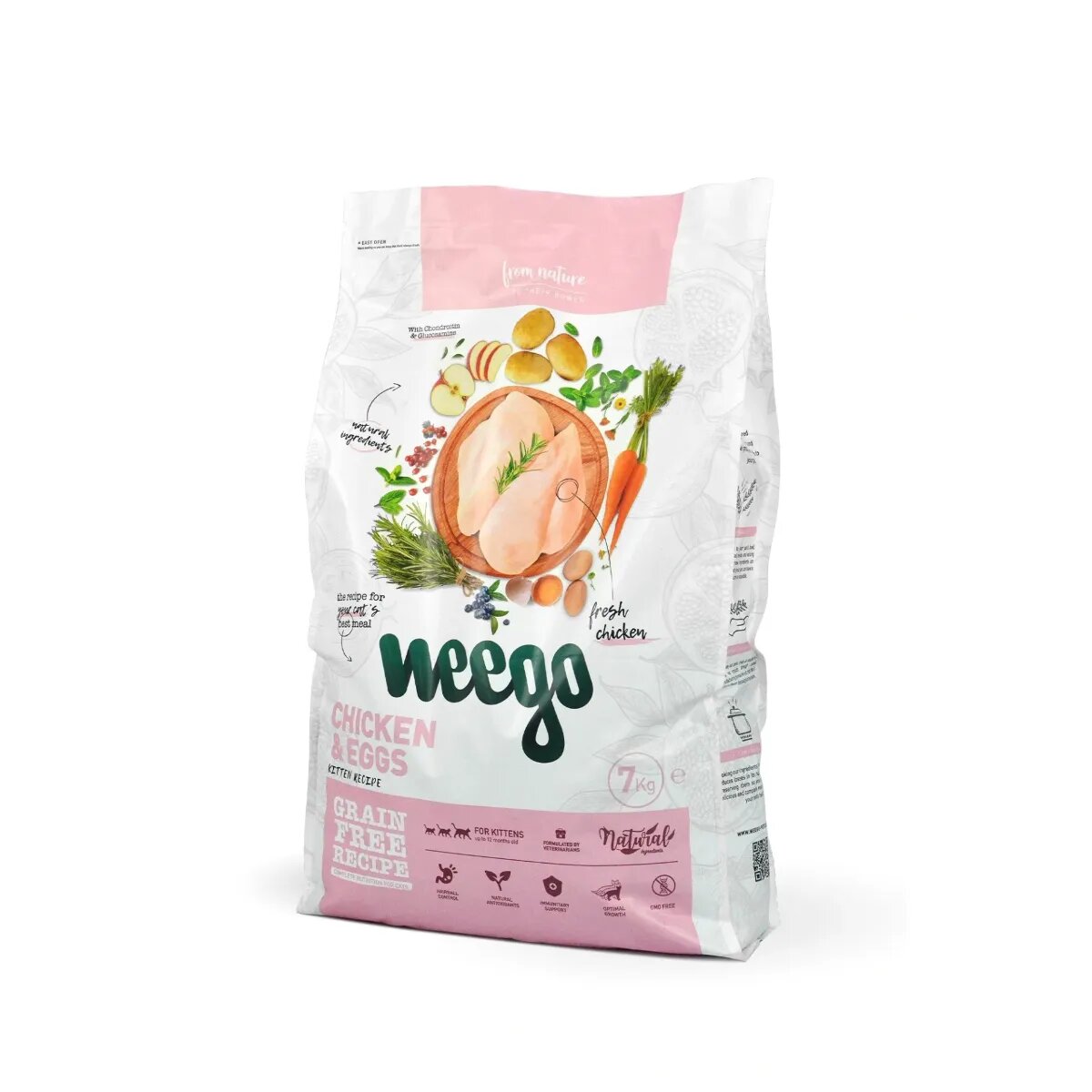 WEEGO Kitten Pui și Ou hrană uscată fără cereale pisici junior 7kg