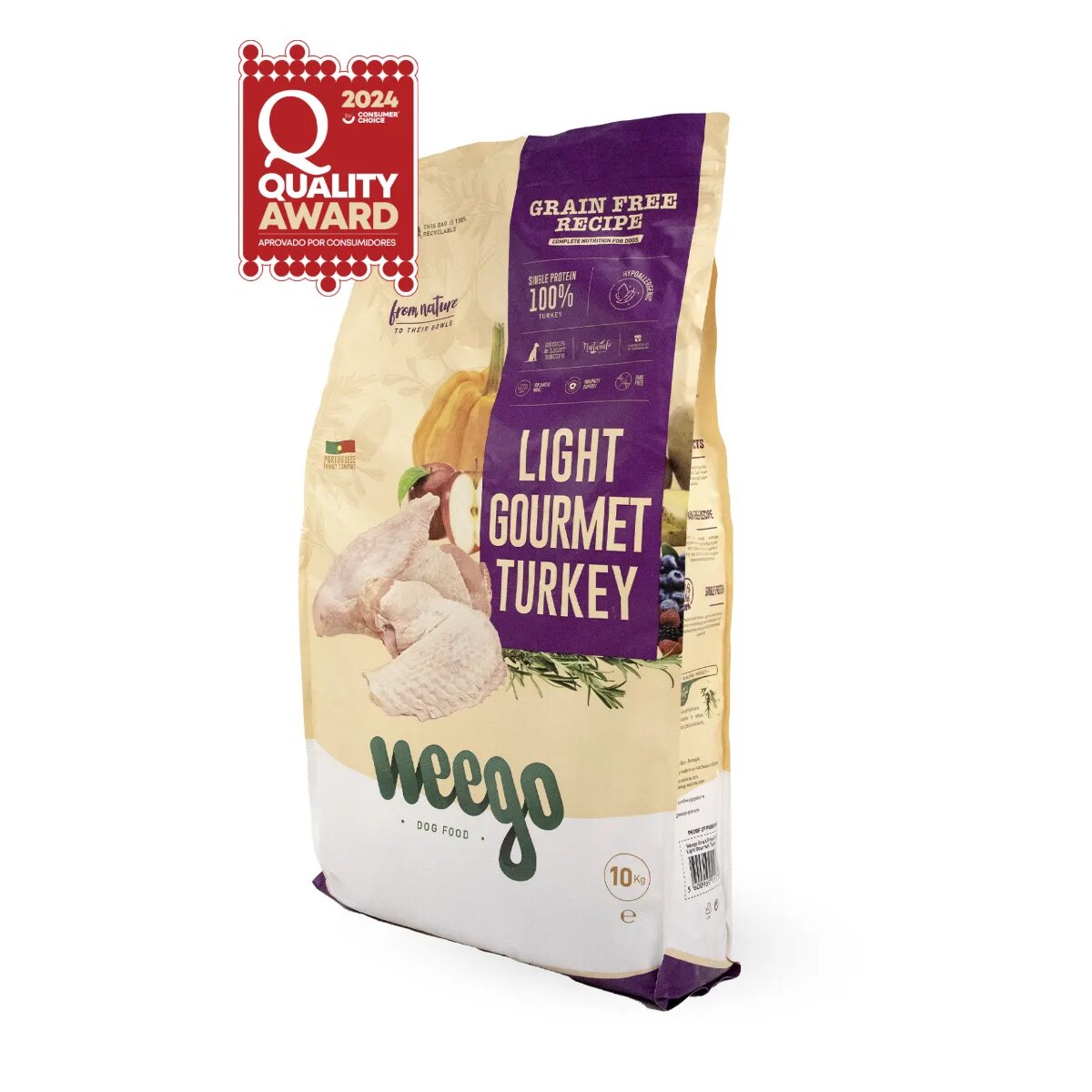 WEEGO Light Gourment Turkey XS-XL Curcan hrană uscată monoproteică fără cereale câini senior obezitate 10kg