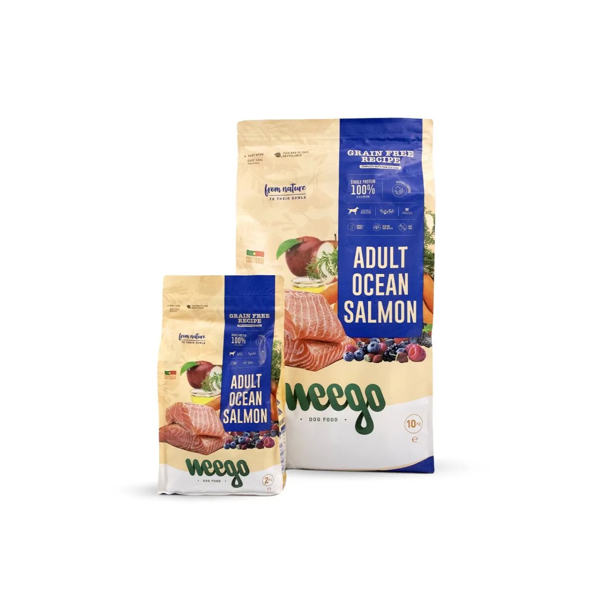 WEEGO Ocean Salmon XS-XL Somon hrană uscată monoproteică fără cereale câini 10kg