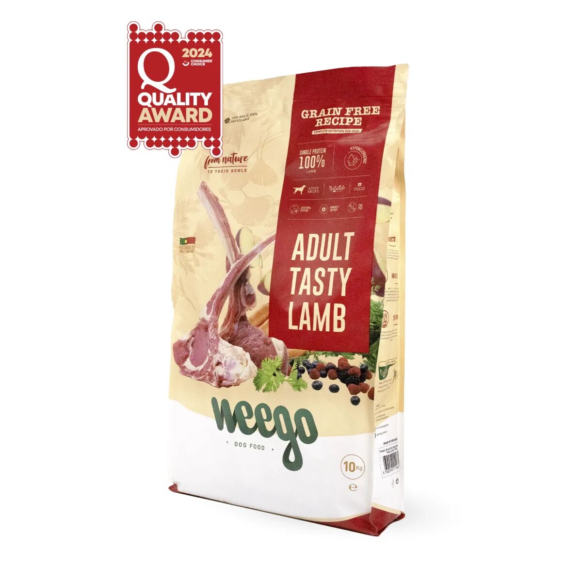 WEEGO Tasty Lamb XS-XL Miel hrană uscată monoproteică fără cereale câini 10kg