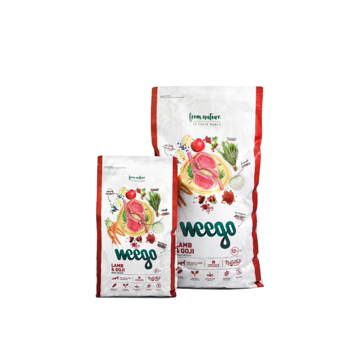 WEEGO XS-XL Miel și Goji hrană uscată câini 12kg