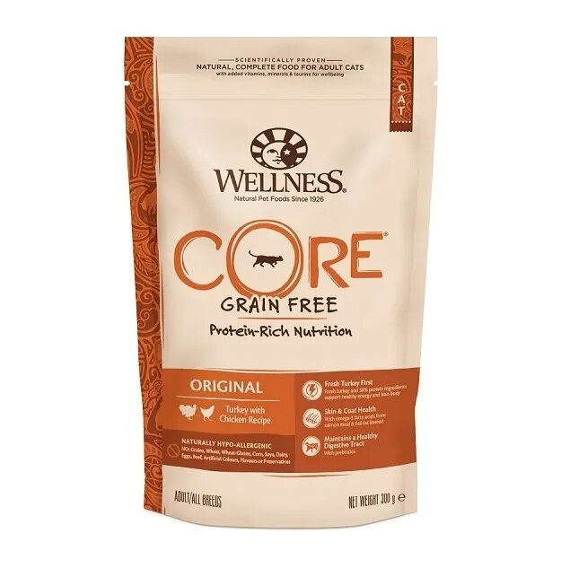 Wellness Core Dry cu Curcan si Pui 300 g