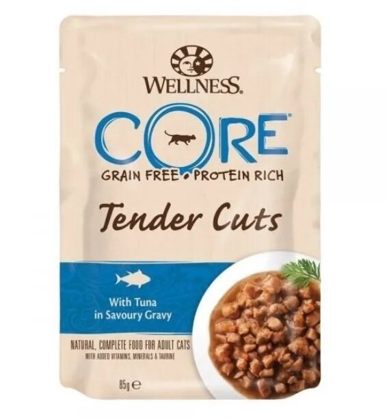 Wellness Core Hrana Umeda Cat Tender Cuts cu Ton in Sos 85 g