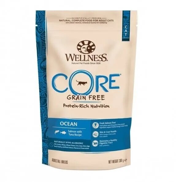 Wellness Core Hrana Uscata pentru Pisici Dry cu Somon si Ton 300 g