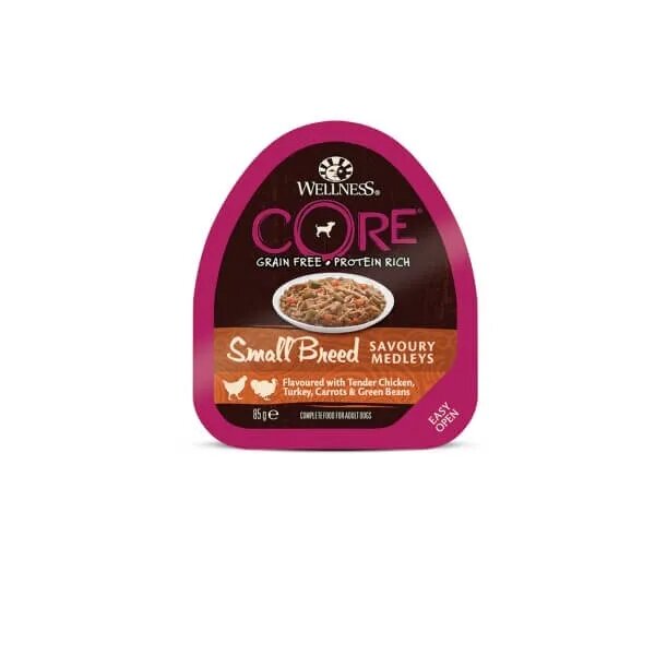 Wellness Core Small Breed Savoury Pui si Curcan 85g