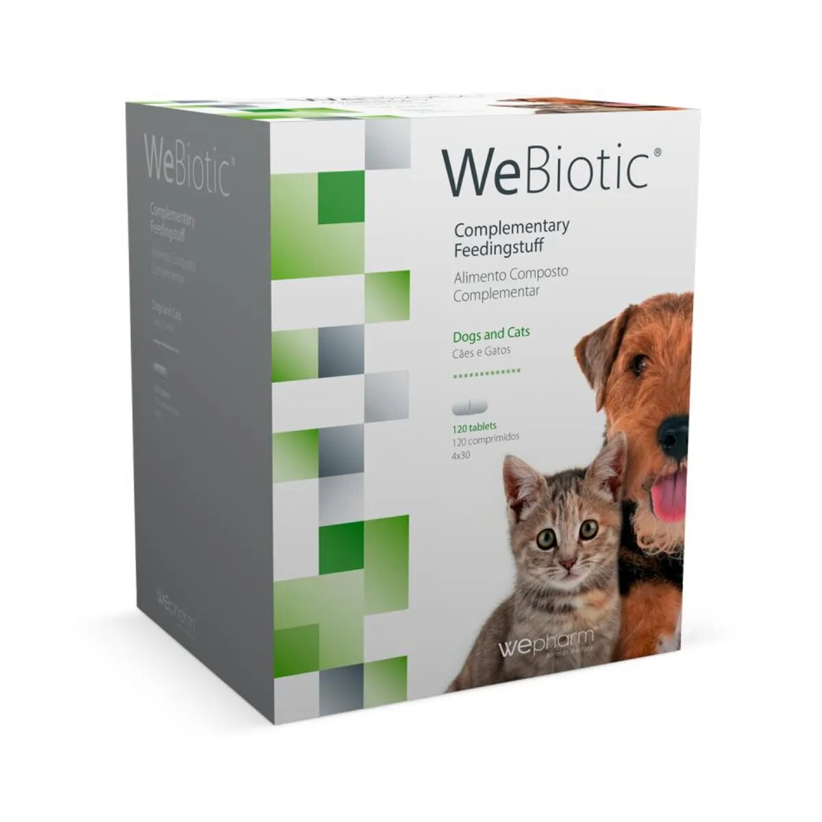 Wepharm WeBiotic supliment sistem digestiv câini comprimate WeBiotic XS-XL supliment sistem digestiv câini și pisici flacon 120 comprimate