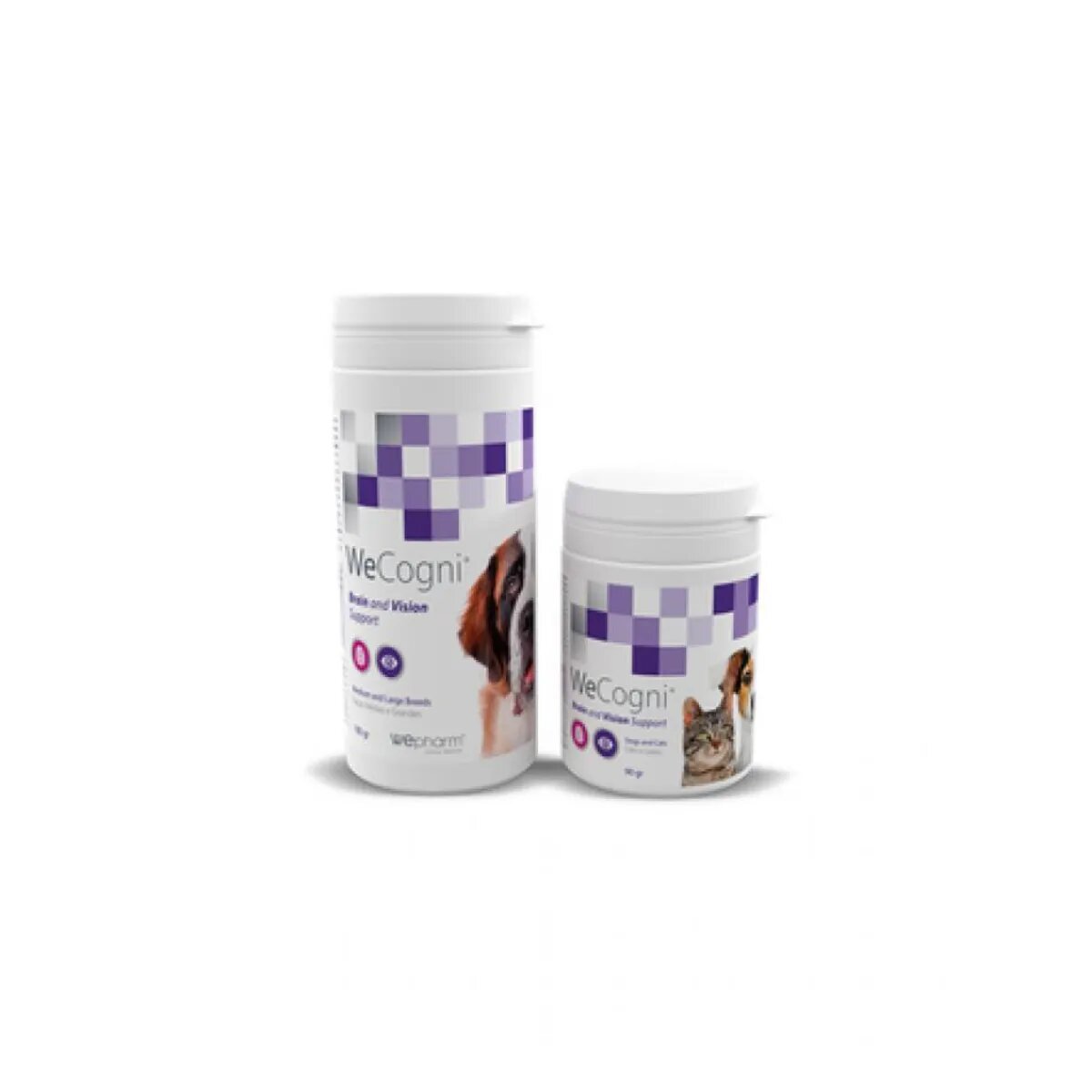 Wepharm WeCogni supliment sistem nervos & calmante oftalmic câini senior pudră WeCogni XS-XL supliment sistem nervos & calmante oftalmic câini și pisici senior flacon 180g pudră