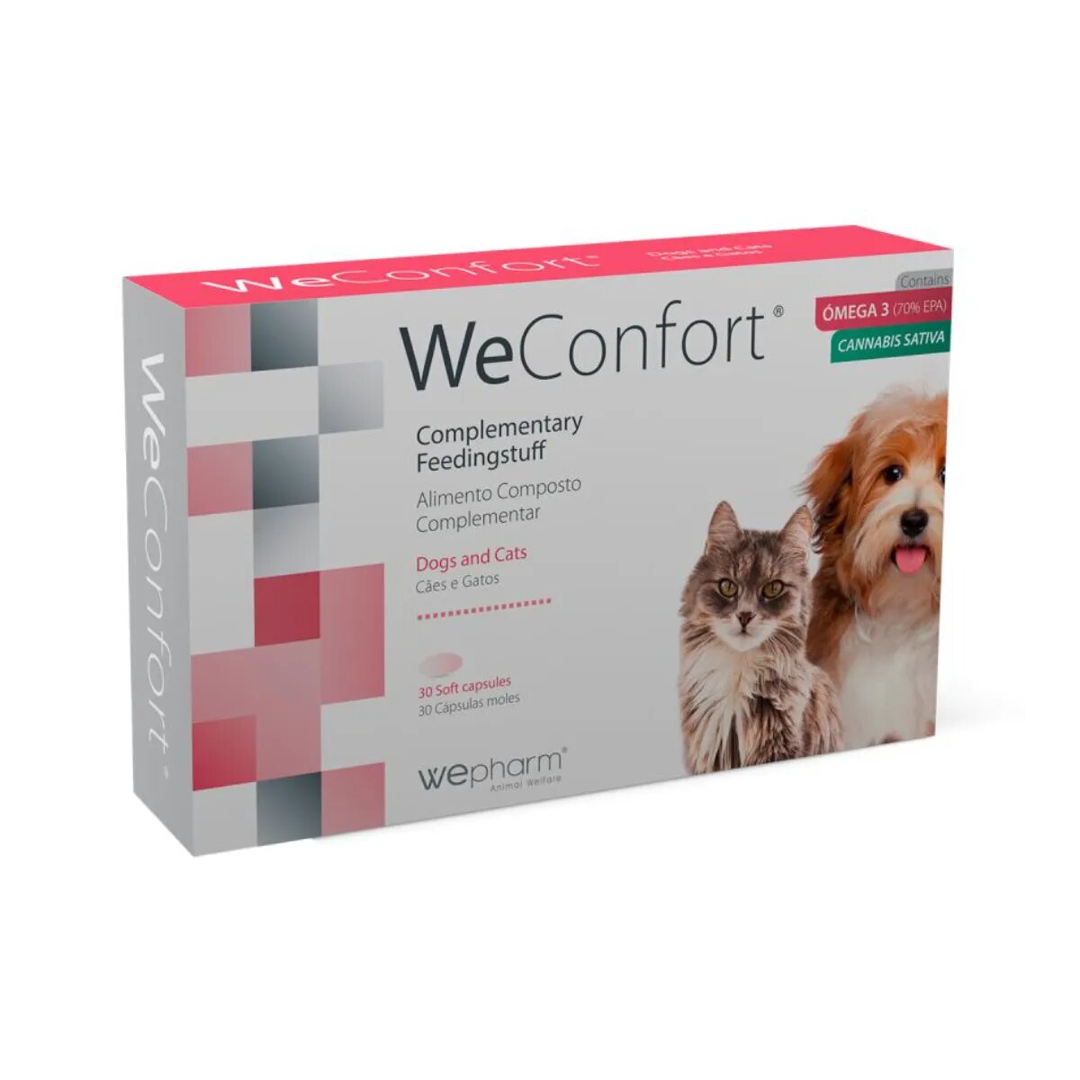 Wepharm WeConfort supliment sistem nervos & calmante câini capsule WeConfort XS-XL supliment sistem nervos & calmante câini flacon 10 capsule