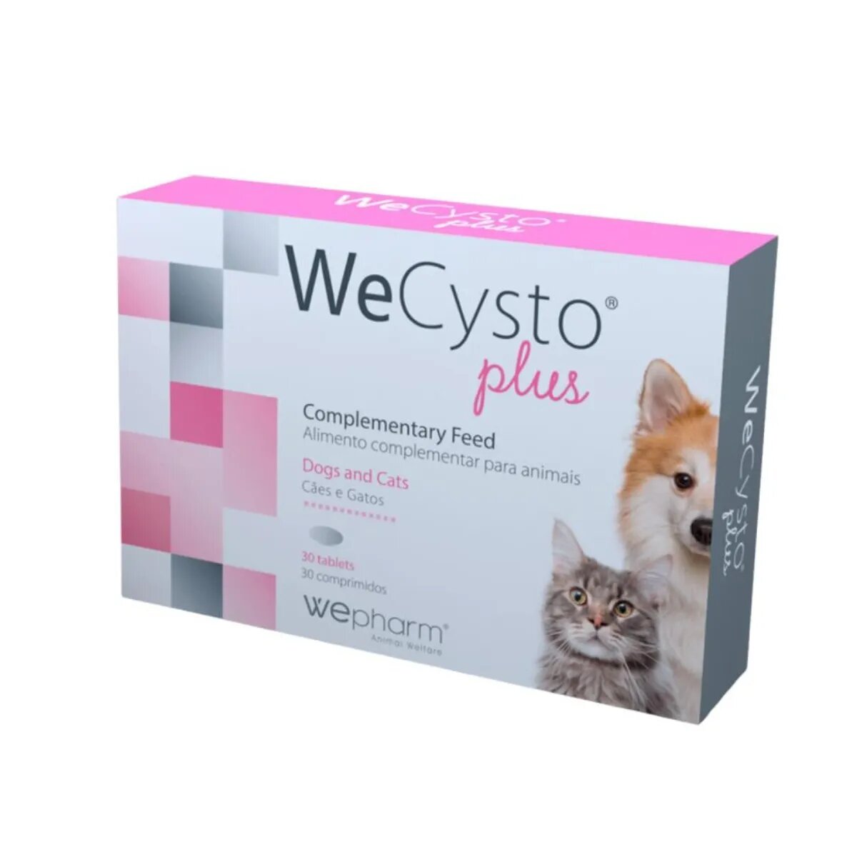 Wepharm WeCysto Plus Small Breeds & Cats supliment sistem urinar câini comprimate WeCysto Plus Small Breeds & Cats XS-S supliment sistem urinar câini și pisici flacon 30 comprimate