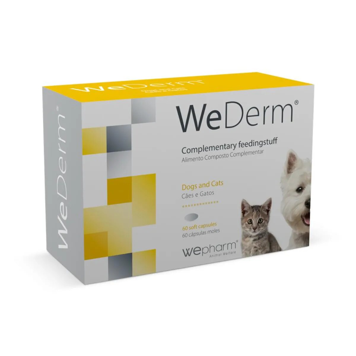 Wepharm WeDerm supliment piele & blană câini capsule WeDerm XS-XL supliment piele & blană câini și pisici flacon 60 capsule