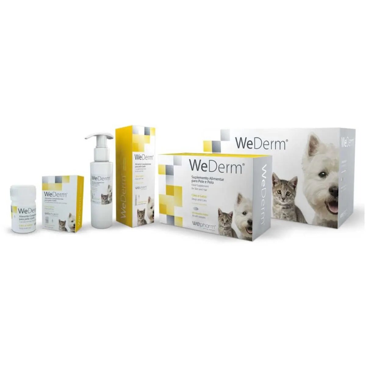 Wepharm WeDerm supliment piele & blană câini suspensie orală WeDerm XS-XL supliment piele & blană câini și pisici flacon cu aplicator 100ml suspensie orală