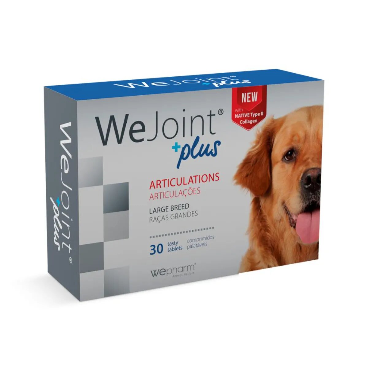 Wepharm WeJoint Plus Large Breeds supliment sistem articular câini comprimate WeJoint Plus Large Breeds L-XL supliment sistem articular câini flacon 30 comprimate