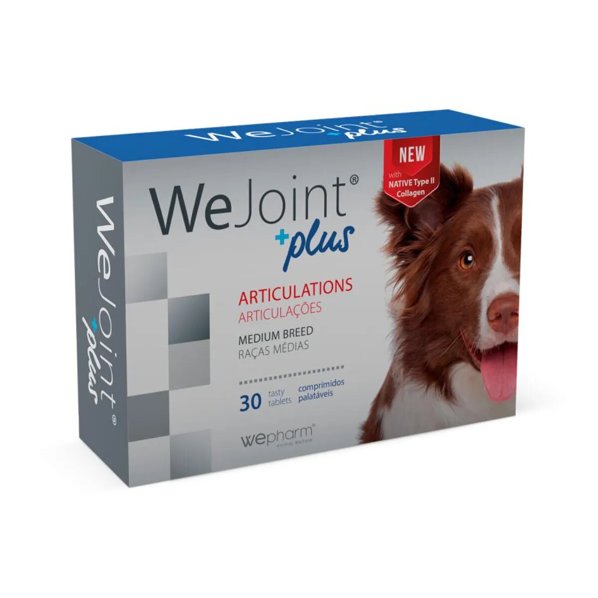 Wepharm WeJoint Plus Medium Breeds supliment sistem articular câini comprimate WeJoint Plus Medium Breeds M supliment sistem articular câini flacon 30 comprimate