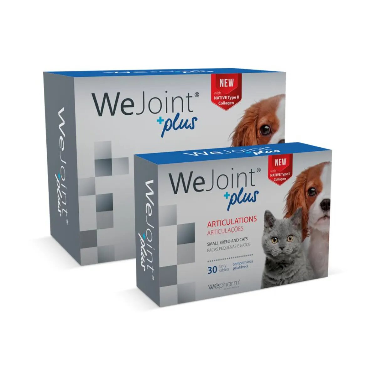 Wepharm WeJoint Plus Small Breeds & Cats supliment sistem articular câini comprimate WeJoint Plus Small Breeds & Cats XS-S supliment sistem articular câini și pisici flacon 30 comprimate