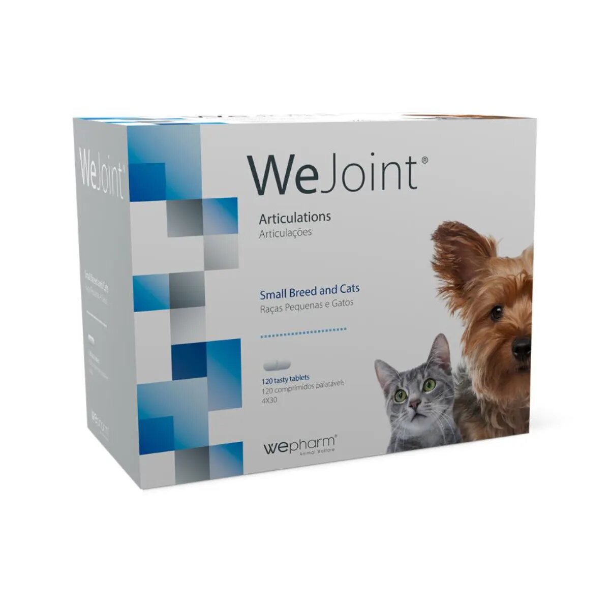 Wepharm WeJoint Small Breeds & Cats supliment sistem articular câini comprimate WeJoint Small Breeds & Cats XS-S supliment sistem articular câini și pisici flacon 120 comprimate