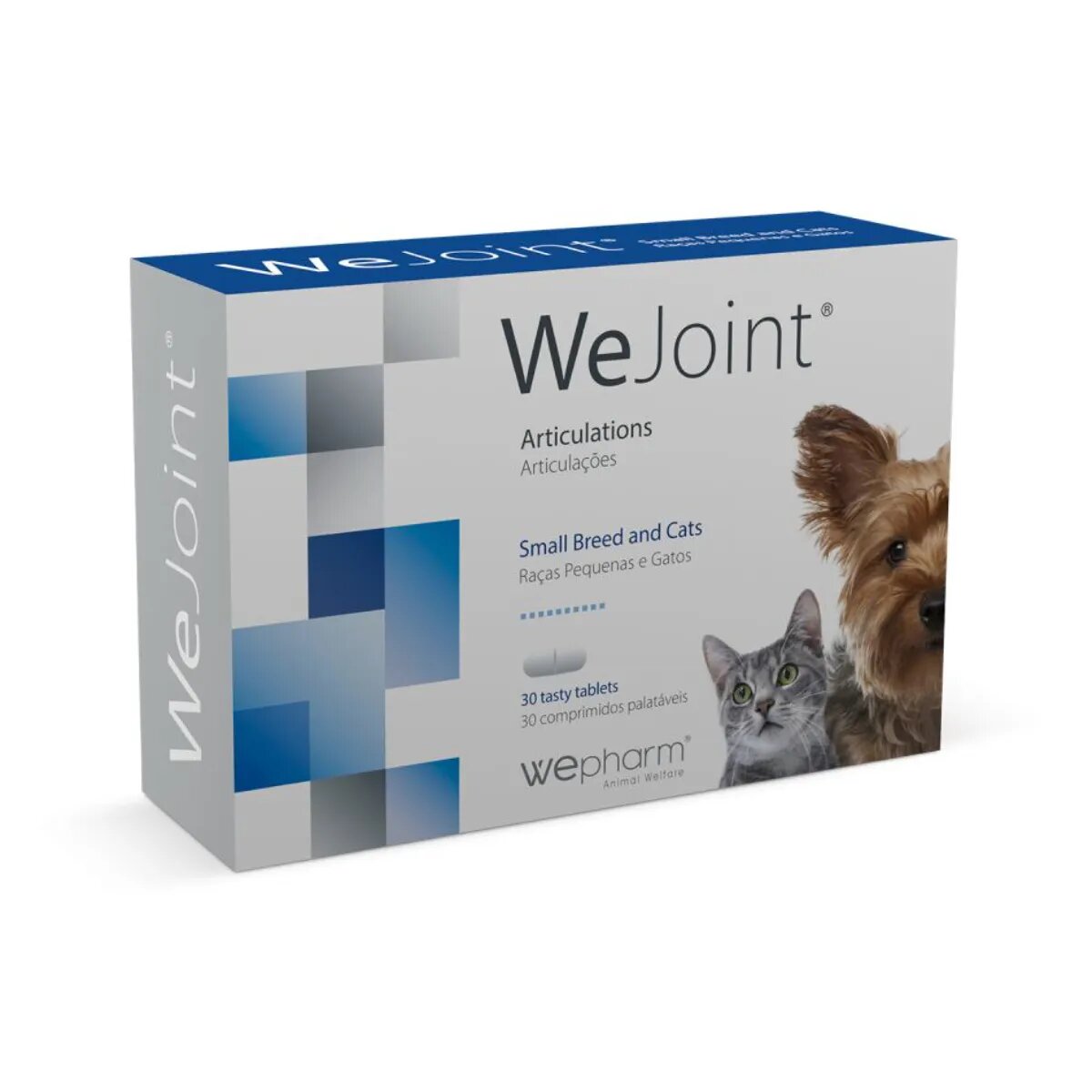 Wepharm WeJoint Small Breeds & Cats supliment sistem articular câini comprimate WeJoint Small Breeds & Cats XS-S supliment sistem articular câini și pisici flacon 30 comprimate
