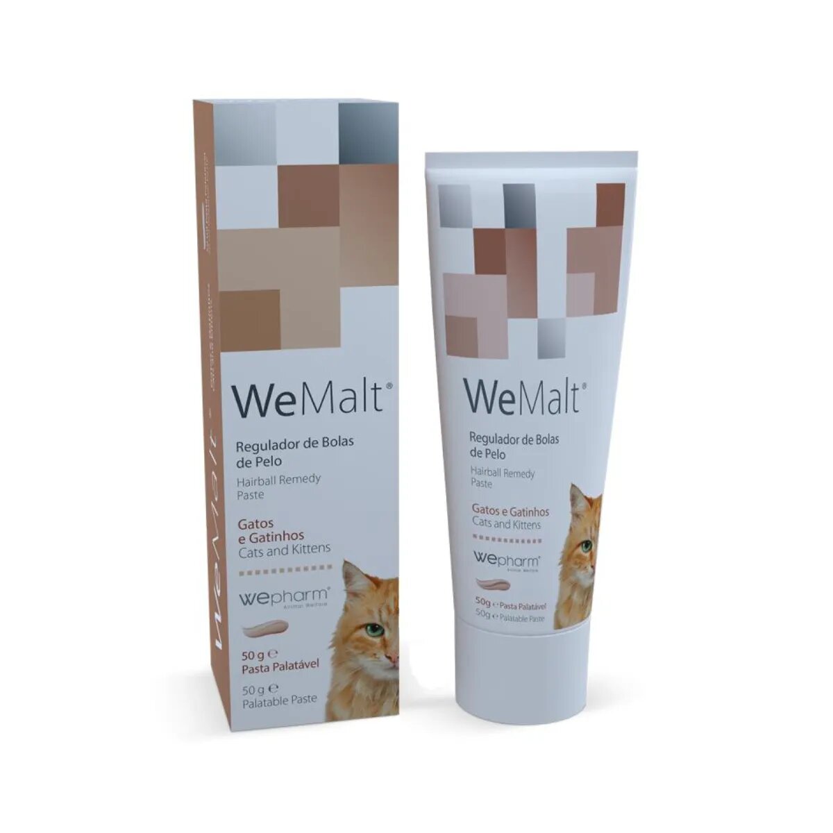 Wepharm WeMalt supliment sistem digestiv limitarea ghemurilor de blană pisici pastă orală WeMalt supliment sistem digestiv limitarea ghemurilor de blană pisici flacon 50g pastă orală