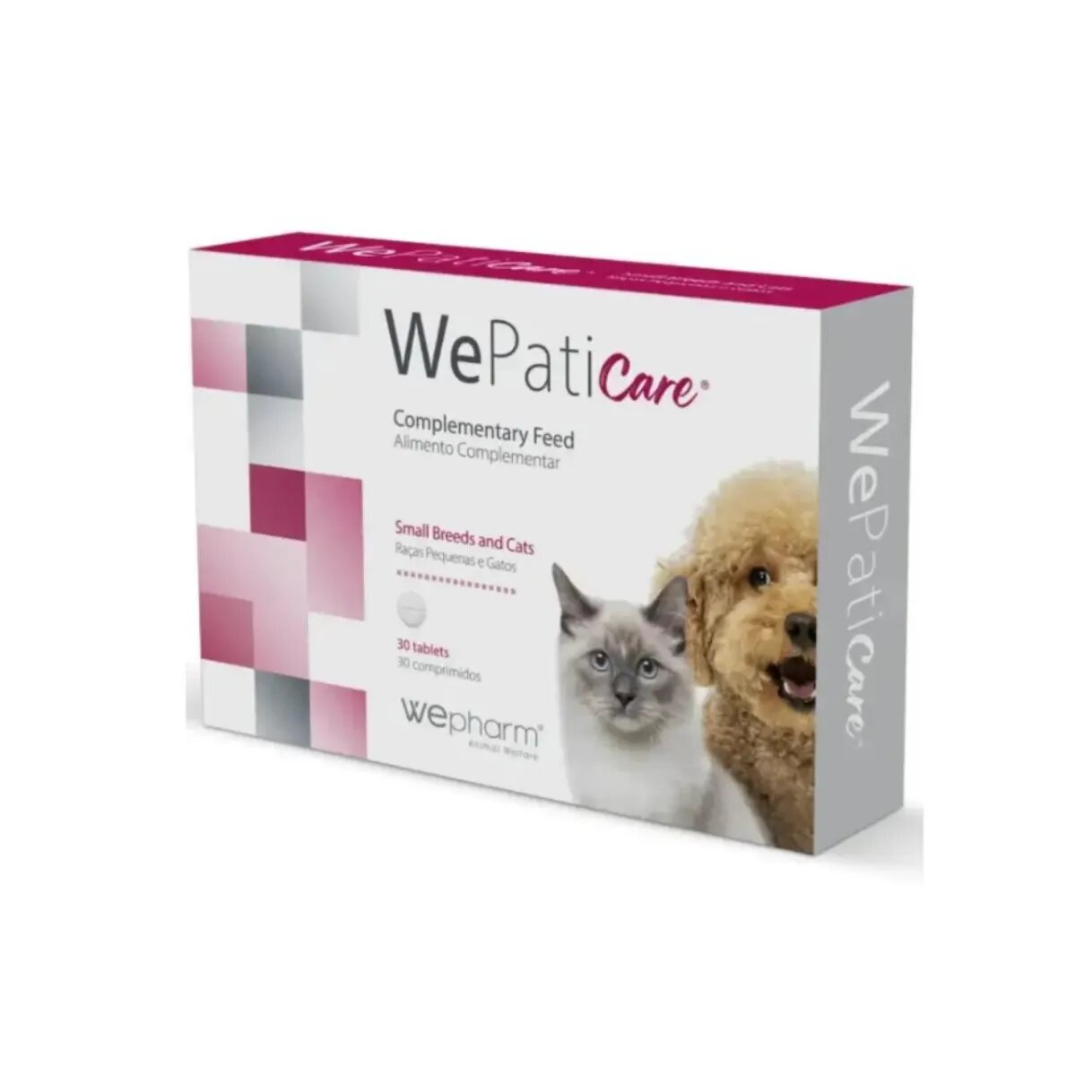 Wepharm WePatiCare Small Breeds & Cats supliment sistem hepatic câini comprimate WePatiCare Small Breeds & Cats XS-S supliment sistem hepatic câini și pisici flacon 30 comprimate