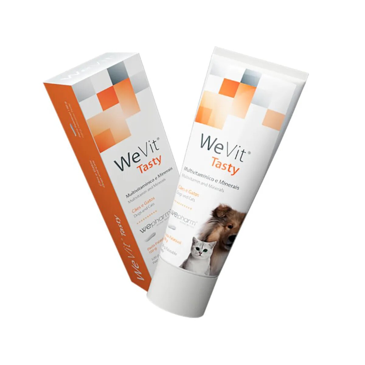 Wepharm WeVit Tasty supliment multivitamine câini pastă orală WeVit Tasty XS-XL supliment multivitamine câini și pisici flacon 100g pastă orală