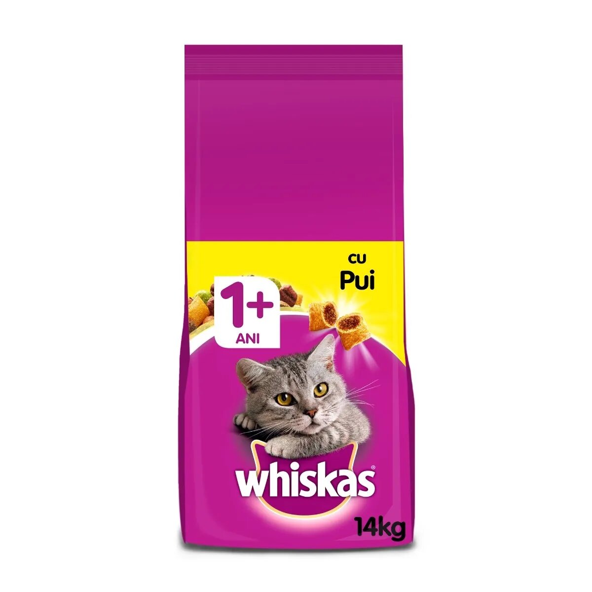 WHISKAS Adult Pui hrană uscată pisici 14kg