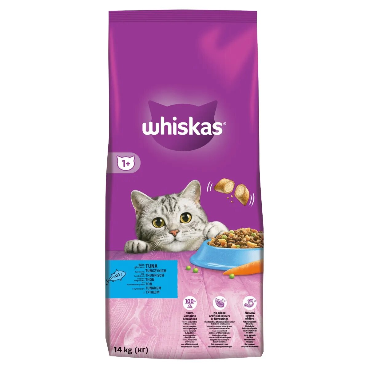 WHISKAS Adult Ton hrană uscată pisici 14kg