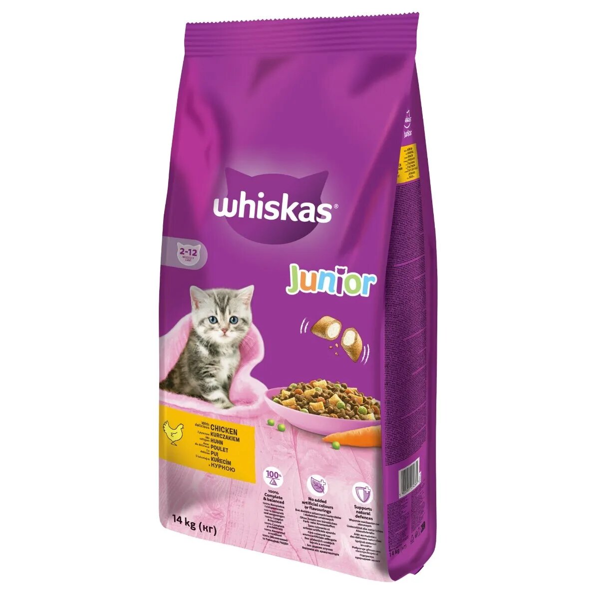 WHISKAS Junior Pui hrană uscată pisici junior 14kg