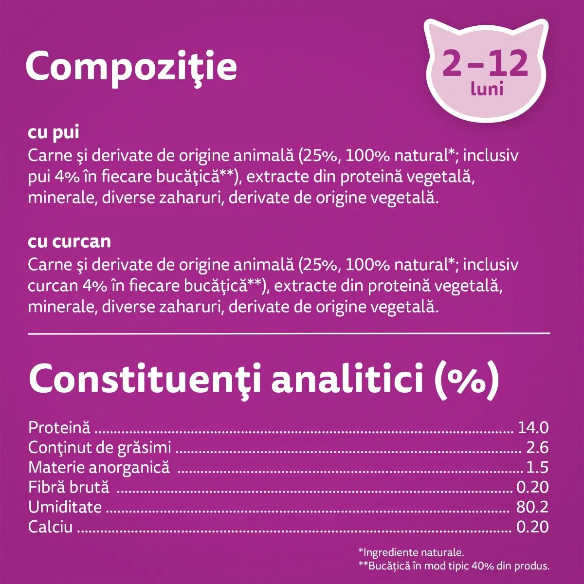 WHISKAS Pure Delight Junior Selectii Pasăre Pui și Curcan plic hrană umedă pisici junior (în aspic) multipack 85g x 4
