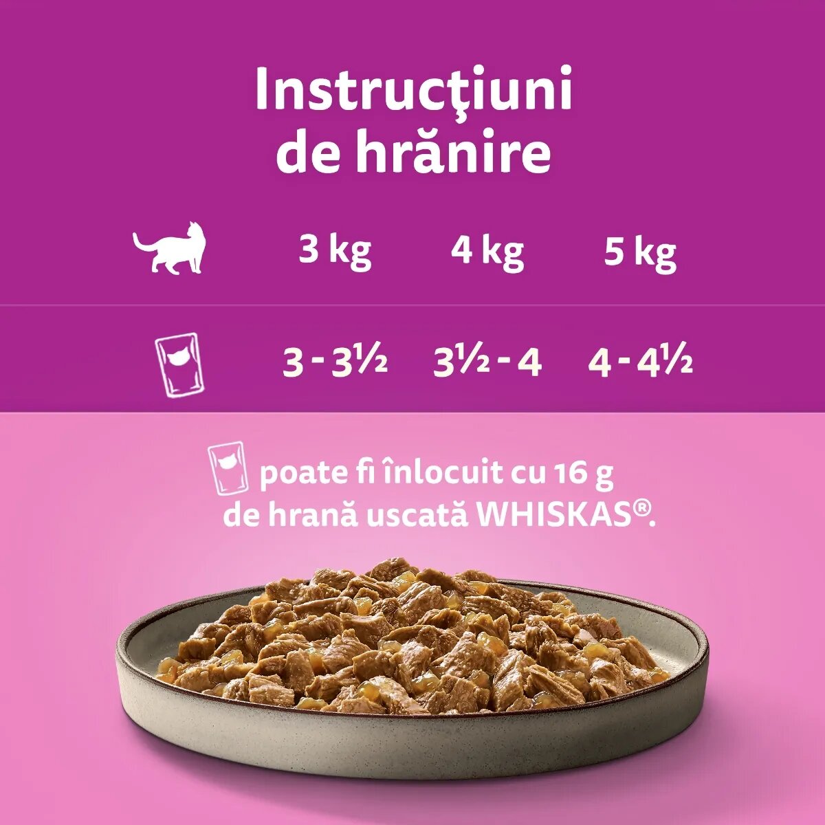 WHISKAS Pure Delight Pui plic hrană umedă pisici (în aspic) 85g