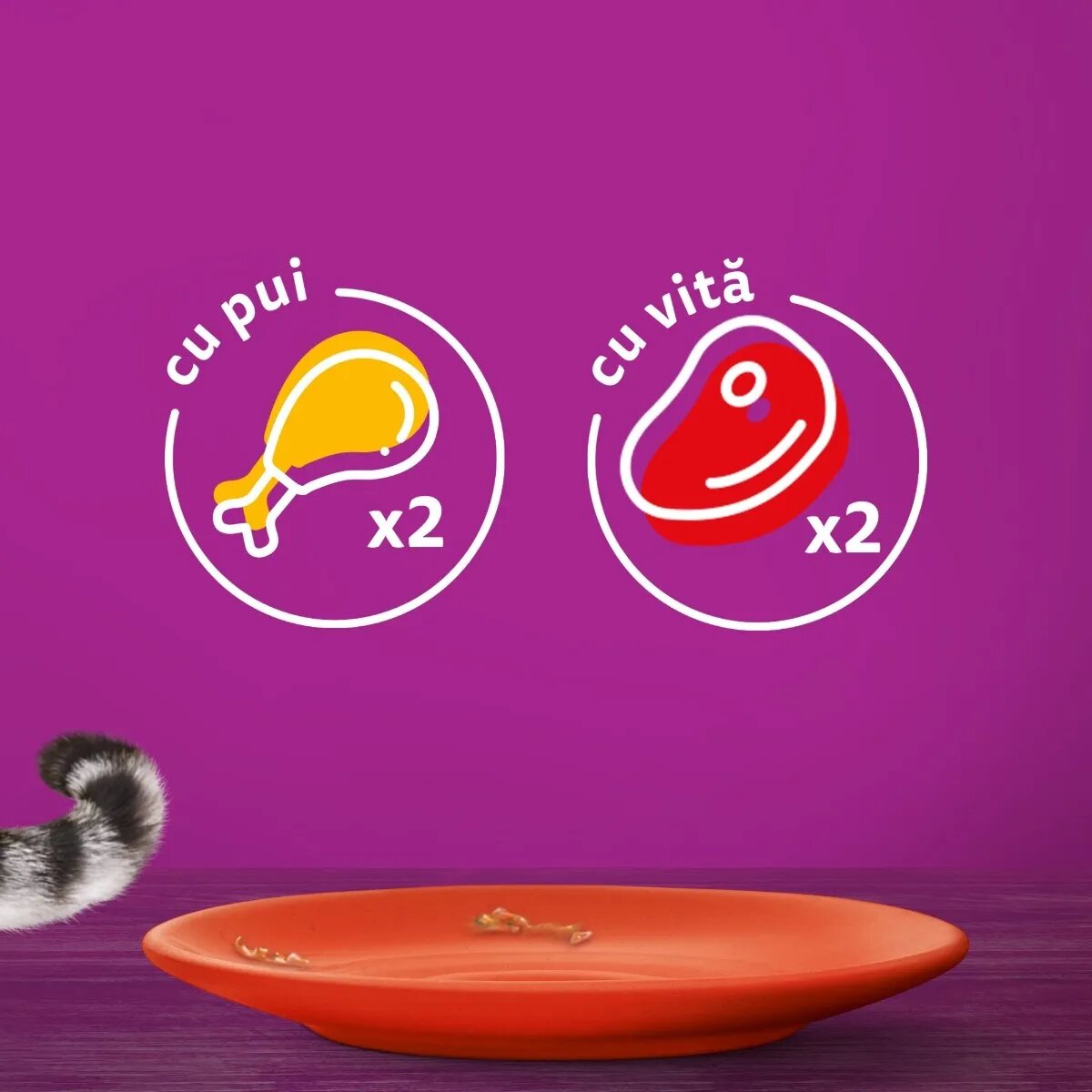 WHISKAS Selectii Clasice Vită și Pui plic hrană umedă pisici (în aspic) multipack 85g x 4 Selectii Clasice Vită și Pui plic hrană umedă pisici (în sos) multipack 85g x 4