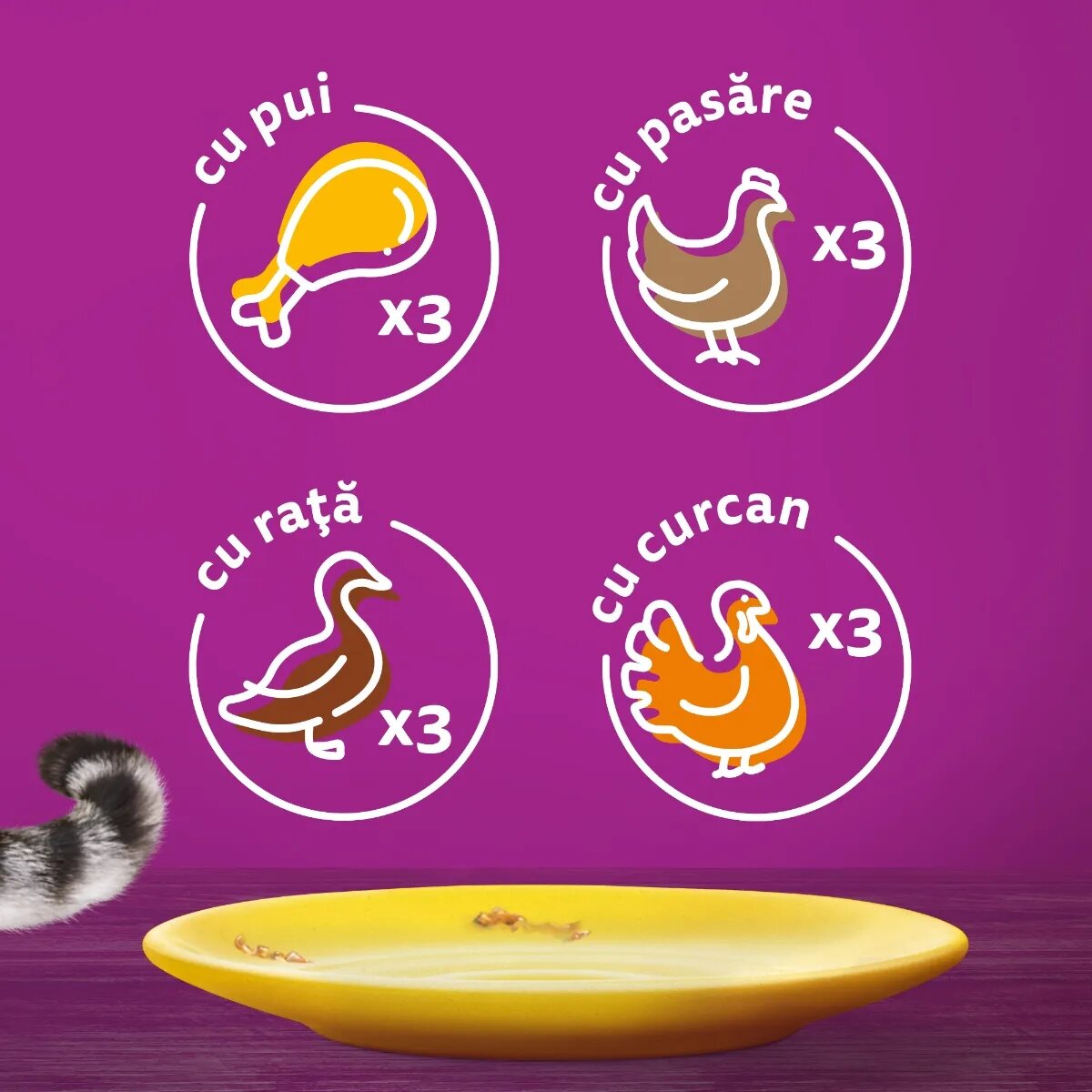 WHISKAS Selectii Pasăre plic hrană umedă pisici (în sos) multipack 85g x 12